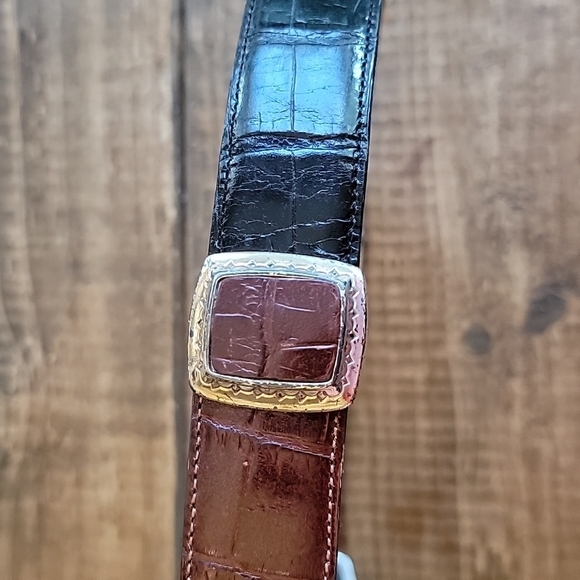 BRIGHTON Sz S small two tone Belt . 24 - 28" - Picture 4 of 5